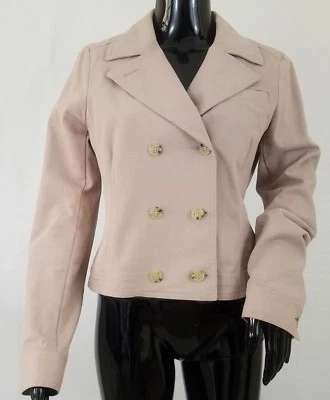 Chaqueta Theory Chante Build Talla 10 Beige Tostado Mezcla Algodón Manga Larga  Foto 1 de 4
