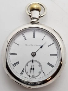 Antique 1889 ELGIN Victorian Coin Silver 11J Gents Victorian Pocket Watch 18s - Picture 1 of 16