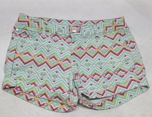 Pantalones Cortos de Verano Celebrity Rosa Estampado Azteca Juniors Talla 9 (32x3.5) Elastizados - Imagen 1 de 6