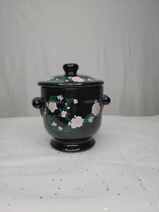 VINTAGE Floral Ceramic Sugar Canister MADE IN WEST GERMANY - Picture 1 of 6