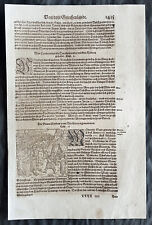 1628 Munster Antique Print Battle Methoni 1500, Euclid with Globe, Solon, Greece