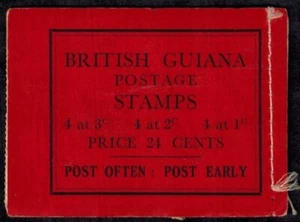British Guiana 1945-9 SB 9b Red Booklet Stitched Right XF CV L70 - Picture 1 of 2