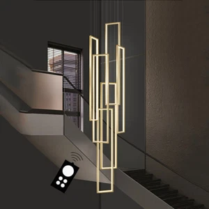 Dimmable Lamp LED Ceiling Lights Stair Chandelier Lighting Loft Pendant Light - Picture 1 of 5