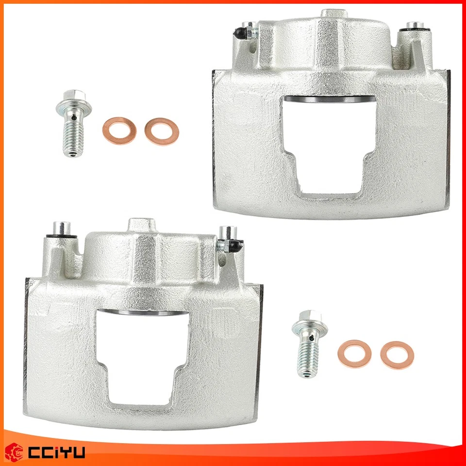 Pair Front Disc Brake Calipers For 96-01 Chevy Express 3500 94-99 Dodge Ram 3500 Foto 1 de 4