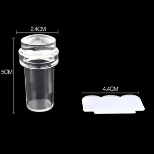 2.4cm Transparent Nail Stamp And Scraper, Nail Printing Tool - Picture 1 of 7