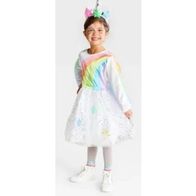 Disfraz Unicornio Niñas Vestido Estrellas Brillantes Iluminar Hyde Eek Halloween Pequeño 3+ Foto 1 de 4