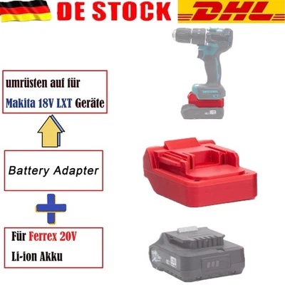 DEACKIMEI Akku-Adapter Konverter Für Ferrex 20V Li-ion Akku auf für Makita 18V Geräte NEU