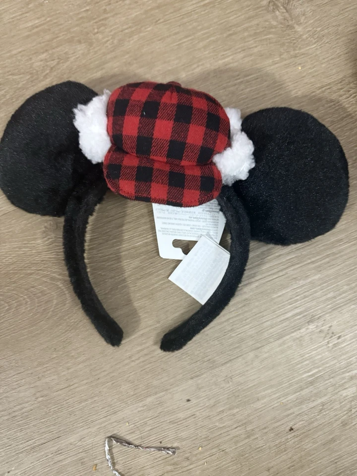 Disney Parks Topolino Cappello Plaid Minnie Orecchie Fascia Natale 2022 Orecchie - Immagine 1 di 1
