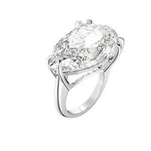 Swarovski Mesmera cocktail ring Trilliant cut, White, Rhodium plated Size USA 7 - Picture 1 of 8