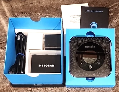 AT&T NETGEAR NIGHTHAWK M1 MR1100 HOTSPOT LTE MOBILE ROUTER with Power Cable - Image 1 of 4
