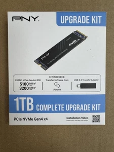 PNY 1TB M.2 NVMe Gen4 x4 Internal SSD Complete Upgrade Kit New Sealed - Picture 1 of 3
