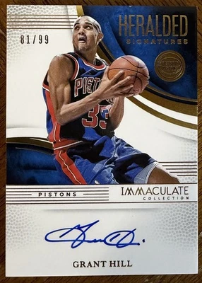 GRANT HILL 2024-25 COLECCIÓN INMACULADA FIRMAS ANUNCIADAS AUTOMÁTICO/99 LEER Foto 1 de 4