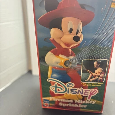 VINTAGE WALT DISNEY FIREMAN MICKEY MOUSE KID'S LAWN SPRINKLER SET - Image 1 of 4