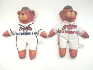 Atlanta Braves & Cleveland Indians Vintage 90er Beansville Buddies Sitzsack Bären Lot - Bild 1 von 12