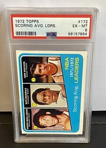 1972 Topps Baloncesto Puntuación Líderes Promedio #172 Calificado PSA 6 EX-MT Jabbar - Imagen 1 de 3
