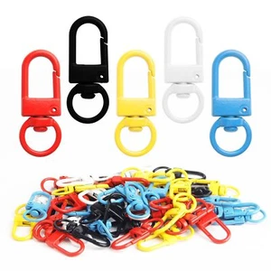 50 PCS Metal Lobster Claw Clasps Swivel Clip Keychain Hook Colorful Lanyard - Picture 1 of 6