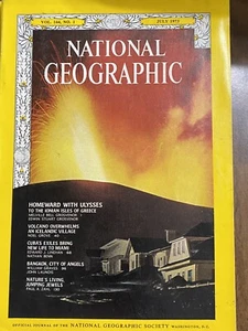 National Geographic Magazine 1973 July Homeward Ulysses Volcano Cuba Jewles - Imagen 1 de 11