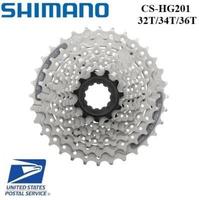Piñón de casete Hyperglide Shimano Altus CS-HG201 9 velocidades 32T 34T 36T MTB Foto 1 de 2