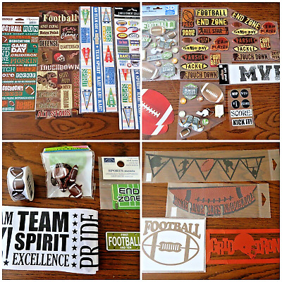 Lot Scrapbooking Football Stickers Embellishments Paper Crafting Cards 21 Items • 13.48€