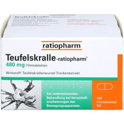 RATIOPHARM GMBH TEUFELSKRALLE-RATIOPHARM Filmtabletten 100 St PZN 02940730
