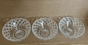 Lenox 5” Full Lead Crystal Diamond Cereal Salad Bowls Set Of 3 Unused - Picture 1 of 11