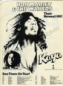 1978 Bob Marley Wailers Kaya Album Promo Old PRINT MAGAZINE AD Fan Gift? (3995) - Picture 1 of 1