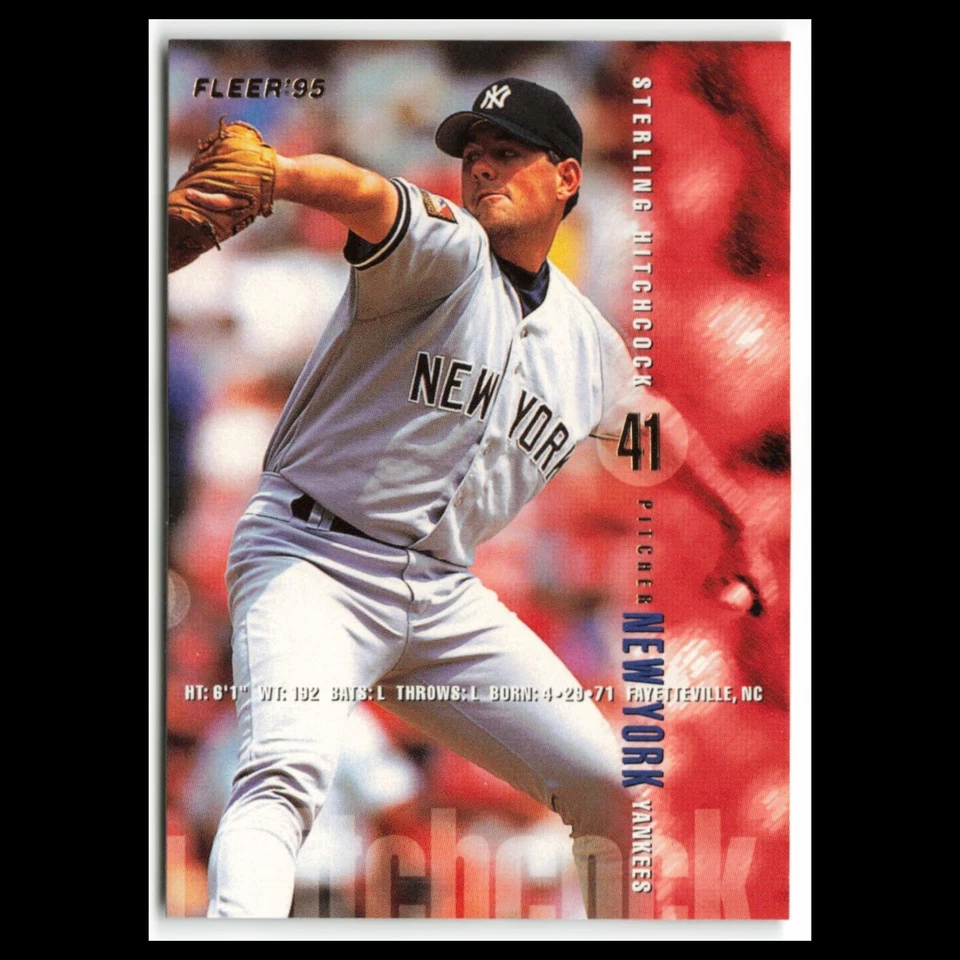 Sterling Hitchcock #70 1995 Fleer New York Yankees Baseball Card MLB NM - Image 1 of 3