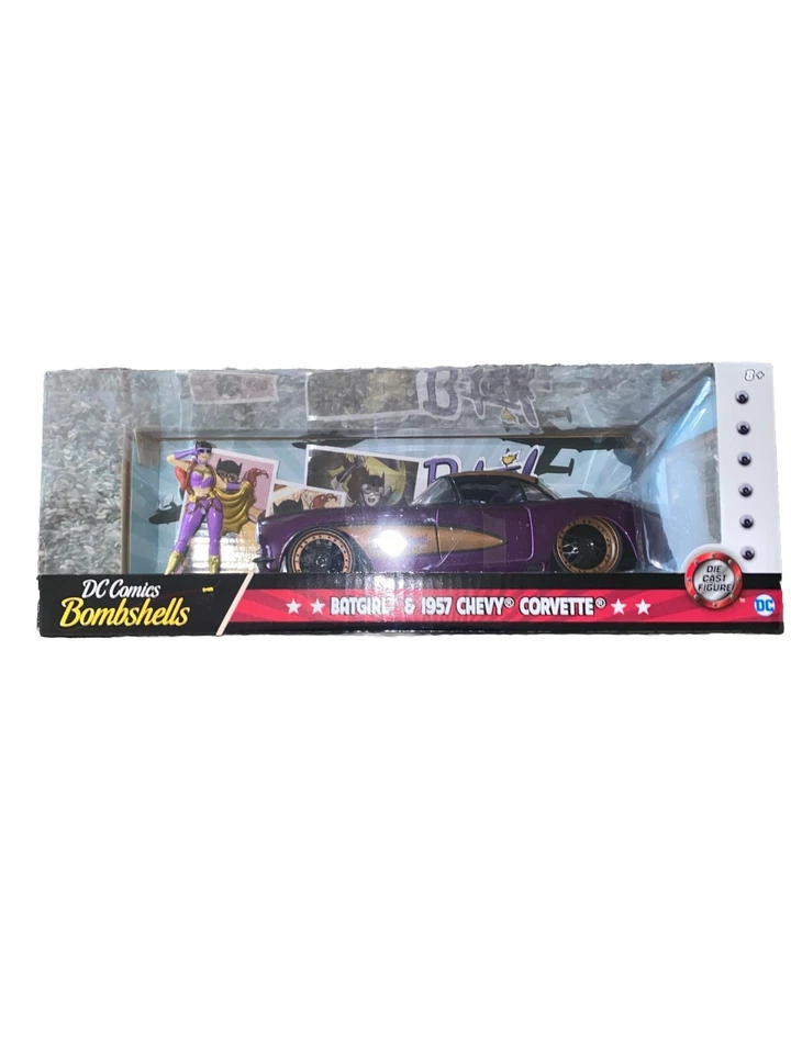 DC Comics Bombshells Batgirl & 1957 Chevy Corvette 1:24 Metals Die Cast New - Image 1 of 2