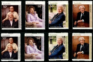 Australia Legends of Philanthropy 2008 conjunto completo de 8 buenos a fin usados - Imagen 1 de 1