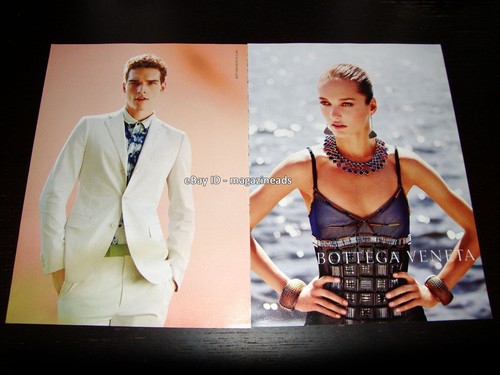 BOTTEGA VENETA ANNUNCIO STAMPA 2 pagine primavera 2012 KARMEN PEDARU Alexandre Cunha PRETTY
