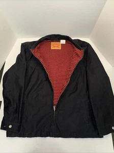 LEVI'S Womens Black 'HARRINGTON' Plaid Lined TRUCKER JACKET Size: XXL Levi - Picture 1 of 7
