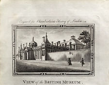 1770 Antique Print; The British Museum, London from Chamberlain's History