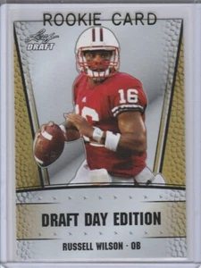 RUSSELL WILSON ROOKIE CARD 2012 Leaf Draft Day Edition NATIONAL CONVENTION RC! - Picture 1 of 2