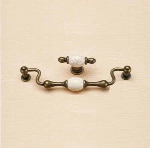 Armario antiguo de bronce retro aleación de zinc para puerta gabinete de cerámica manijas de tracción - Imagen 1 de 8