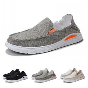 Mens Canvas Driving Pumps Walking Loafers Leisure Flat Outdoor Slip On Shoes L