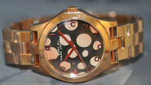 Marc Jacobs Ladies Henry Glossy Pop Rose Dial Rose Gold Steel Watch MBM3268 - Imagen 1 de 5