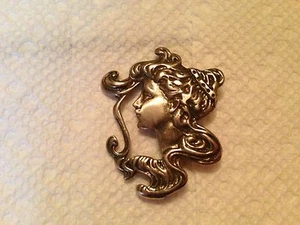 STERLING SILVER 925 LADY’S HAD BROOCH PENDANT PIN - Picture 1 of 4