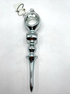 DE COLECCIÓN REFLECTANTE PLATA VIDRIO SOPLADO HIELO 10 PULGADAS ADORNO DE NAVIDAD NUEVO - Imagen 1 de 9