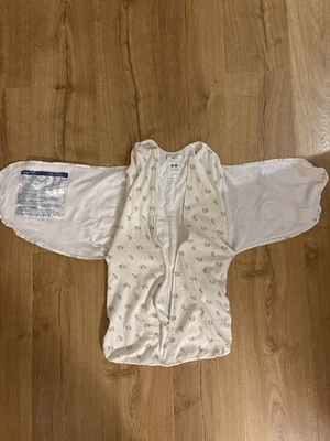 Saco de dormir Halo para 3-6 meses unisex - azul floral y rayas blanco roto Foto 1 de 4