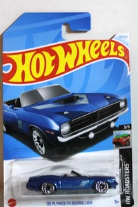 Hot Wheels 2024 Roadsters 3/5 '70 Plymouth Barracuda 20/250 Blue - Picture 1 of 2