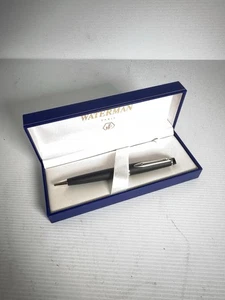 Waterman Expert Matte Black & Chrome Ballpoint Pen In Case - Picture 1 of 6