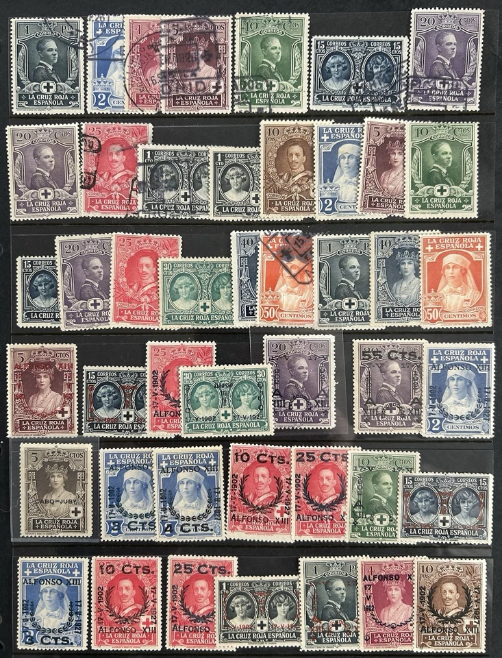 España 1925-1927 Cruz Roja emisiones MH y Usado Foto 1 de 1