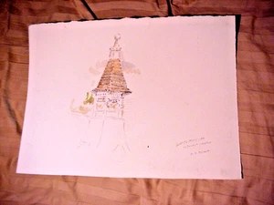 HOWARD D. BECKER gelistet Honesdale PA Künstler Aquarell MALEREI - White Mills - Bild 1 von 4