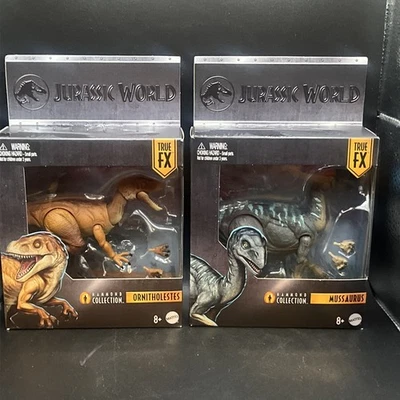 Figura Mundo Jurásico Colección Ornitholestes & Mussaurus Hammond Nueva Foto 1 de 4