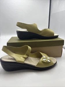 Hotter Green Leather Strappy Sandals. Comfortable. Size 8 - Picture 1 of 11