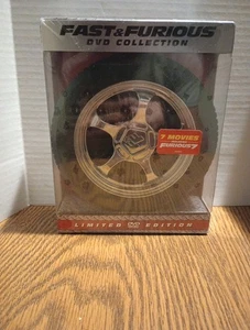 Fast & Furious DVD Collection 1-6 Limited Edition 7 Disc Box Set with Tire/Rim - Picture 1 of 2