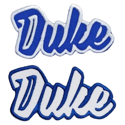Duke Text Embroidered Applique Iron On Patch Various Sizes Team Name Customize - Image 1 of 4