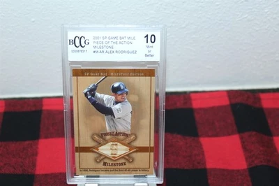 Vintage 2001 Upper Deck SP Game Bat Alex Rodriguez #M-AR BCCG Graded Mint 10  - Image 1 of 4