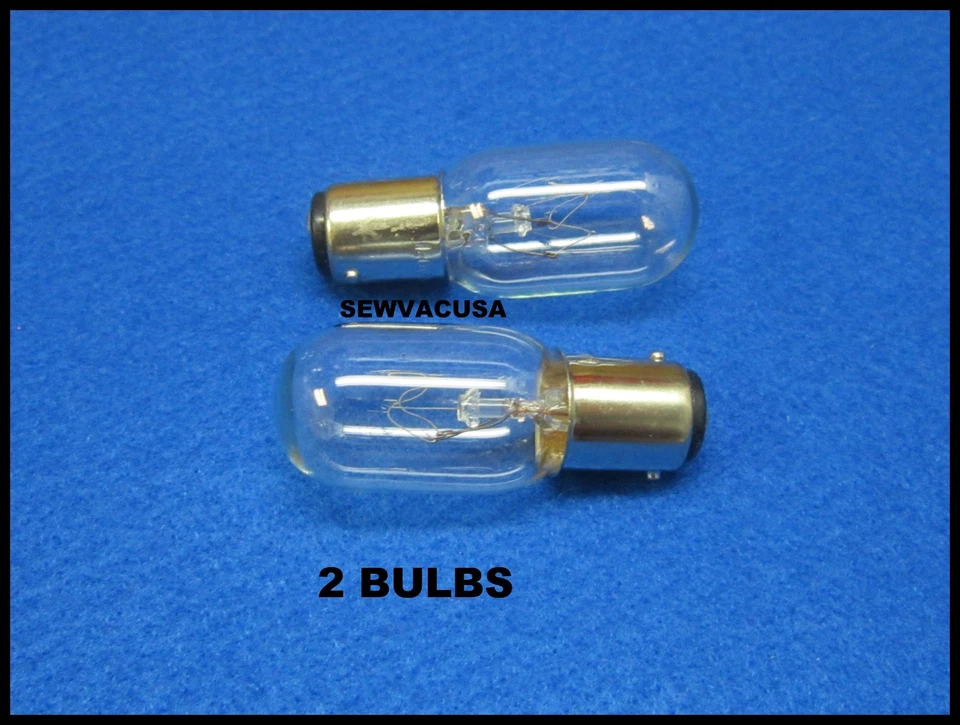 Husqvarna Viking Sewing Machine Light Bulb Push in (2 Bulbs) 15w - 110/120v