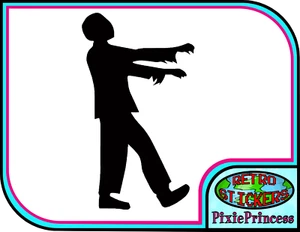 Zombie Hunter Walking Dead K Vinyl Sticker Horror Halloween Wall Window Decal - Picture 1 of 20